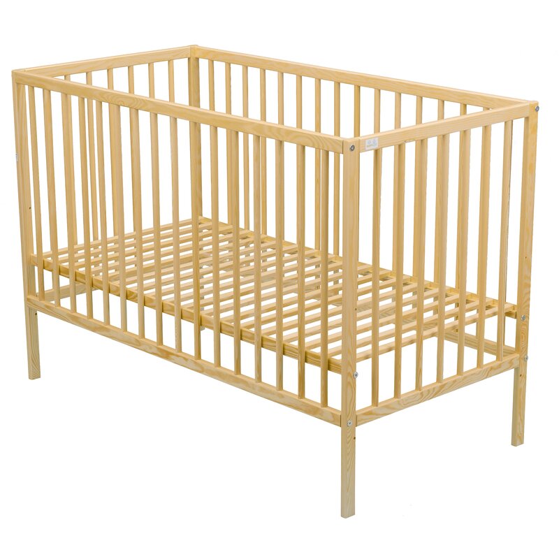 Patut din lemn Maks 120×60 cm natur + saltea 8 cm BabyNeeds imagine noua