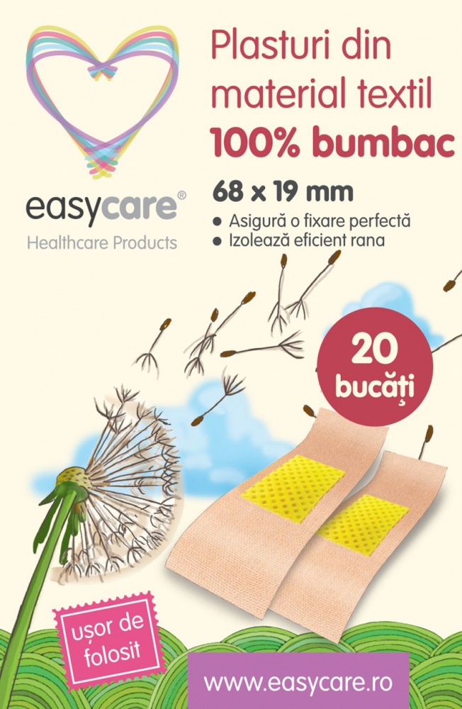 Plasture din material textil Easycare 68x19mm 20buccutie