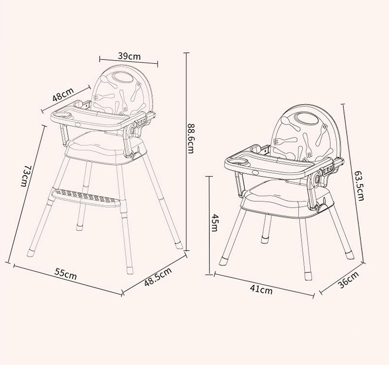 Scaun de masa 3in1 Little Mom Booster Gray - 1 | YEO