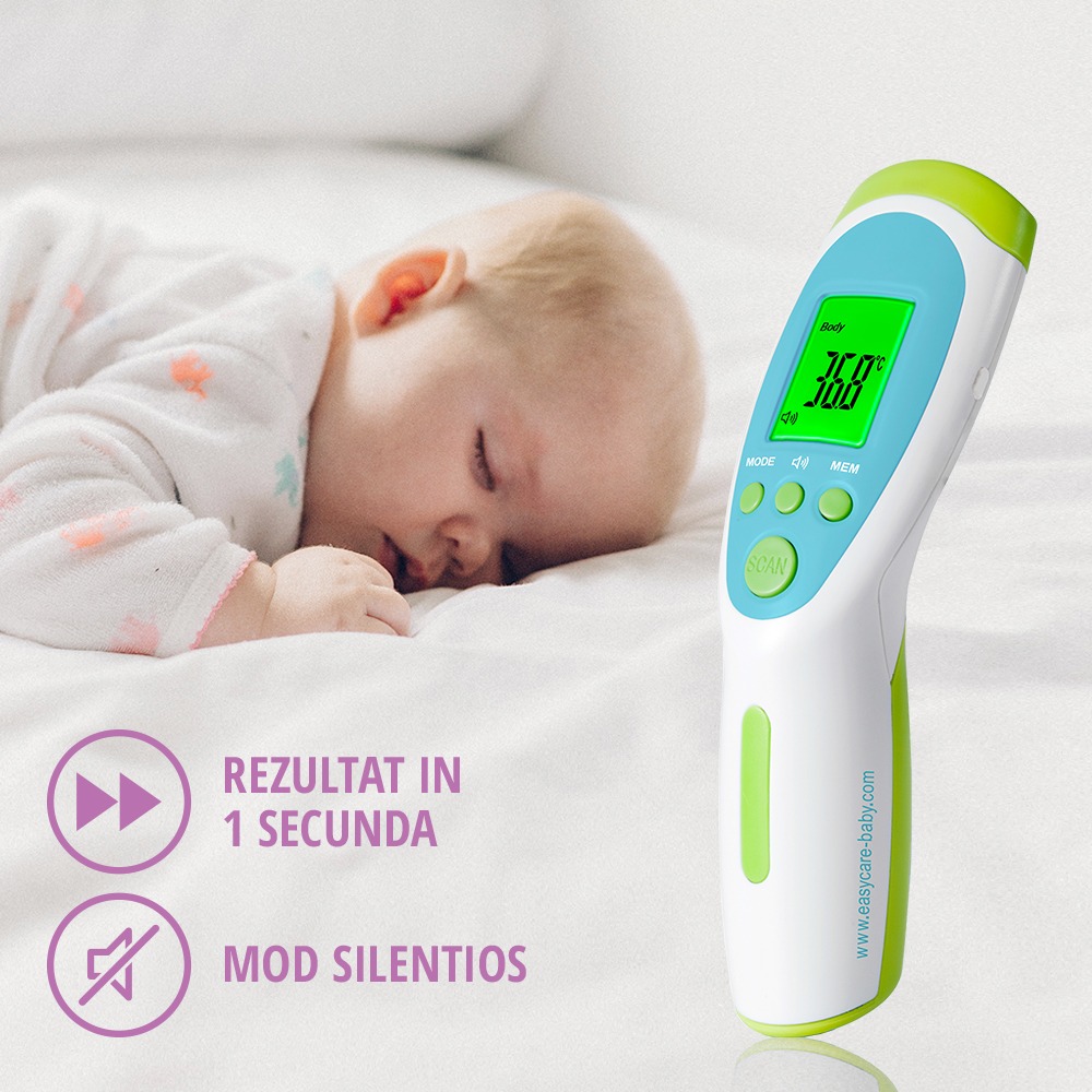 Termometru noncontact multifunctional 6in1 Easycare Baby cu infrarosu albastru - 1 | YEO