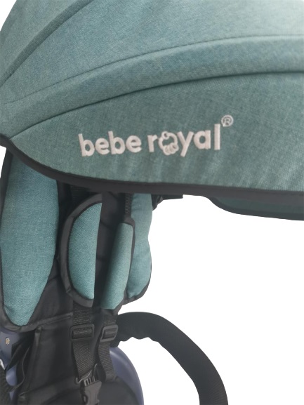 Tricicleta pliabila Bebe Royal Milano Plus Turcoaz Bebe Royal