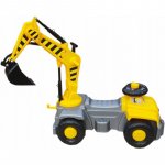 Camion pentru copii cu excavator rotativ Pick Up fara pedale galben 75 x 36 x 80 cm