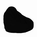 Fotoliu mediu nirvana grande black piele eco umplut cu perle polistiren beanbag marca Pufrelax