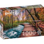 Puzzle 1000 piese Forest Stream in Plitvice Croatia