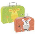 Set 2 valize pentru copii joc de rol model Girafa si Zebra