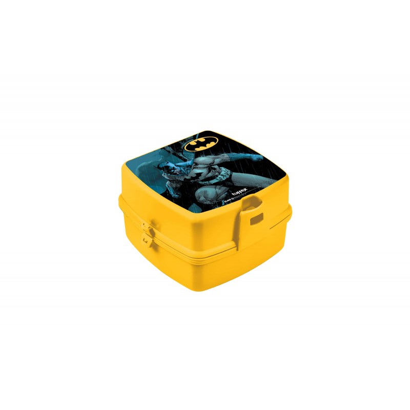 Cutie pentru sandwich de copii Batman plastic galben 15x14x9 cm Tuffex 15x14x9 imagine noua responsabilitatesociala.ro