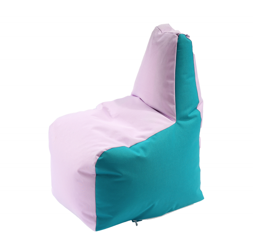 Fotoliu puf tip scaun pentru copii 2-8 ani sunlounger junior panama pink clouds umplut cu perle polistiren - 1