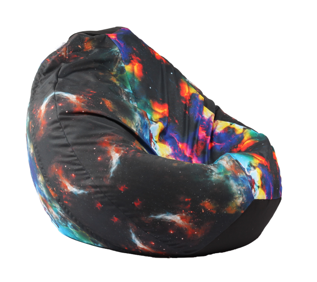 Fotoliu puf tip sac nirvana gigant lagoon nebula imprimat pretabil si la exterior umplut cu perle polistiren - 1