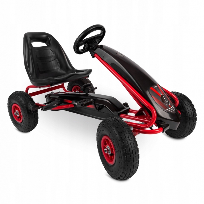 Kart cu pedale si roti gonflabile Gokart rk 590 Ricokids  rosu
