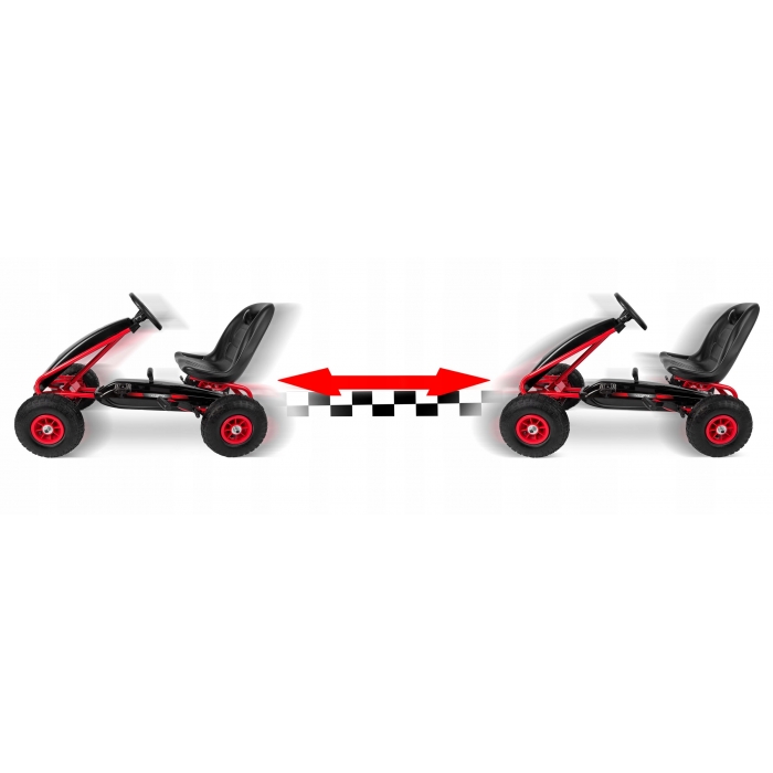 Kart cu pedale si roti gonflabile Gokart rk 590 Ricokids rosu - 3 | YEO