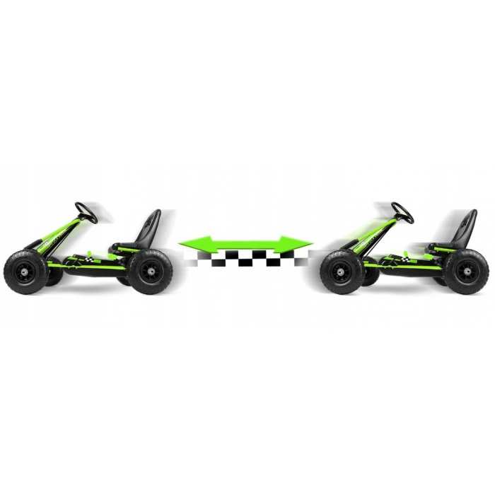 Kart cu pedale si roti gonflabile Gokart rk 594 Ricokids verde - 2 | YEO