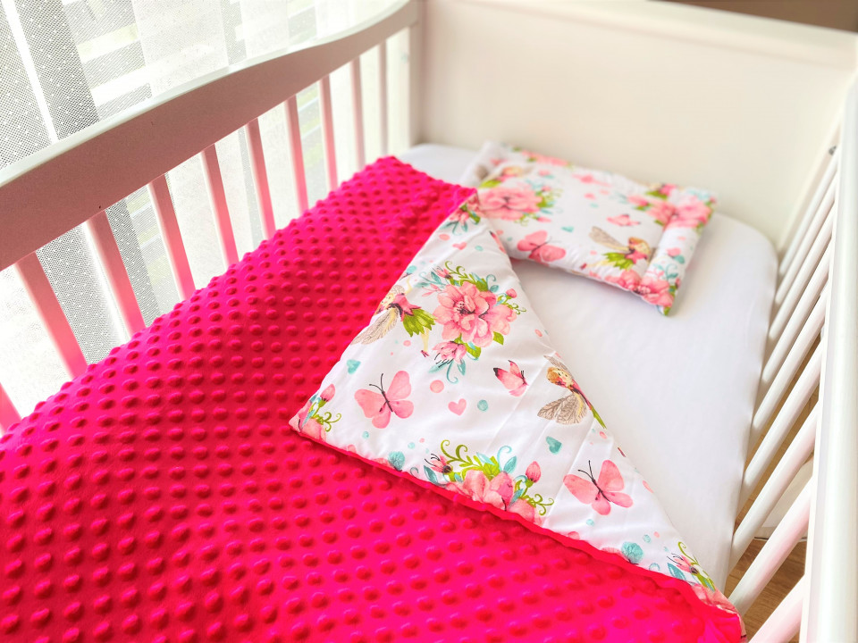 Lenjerie de pat pentru copii maradalia pink bubbles fairies 100 x 80 cm