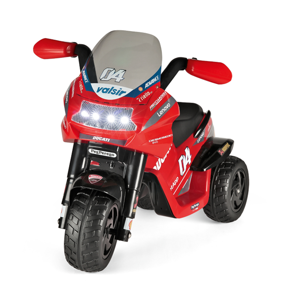 Motocicleta electrica Peg Perego Ducati Desmosedici Evo 6V 2 ani + negru rosu - 3