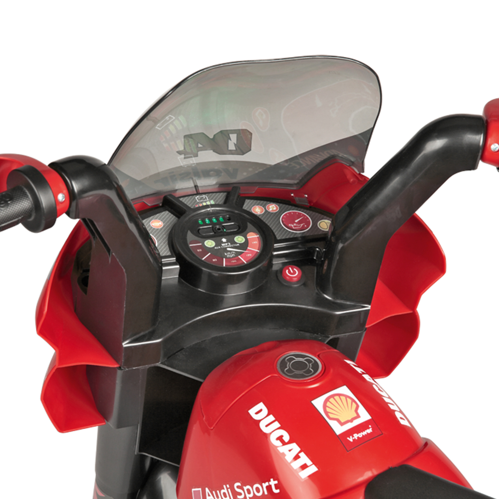 Motocicleta electrica Peg Perego Ducati Desmosedici Evo 6V 2 ani + negru rosu - 6