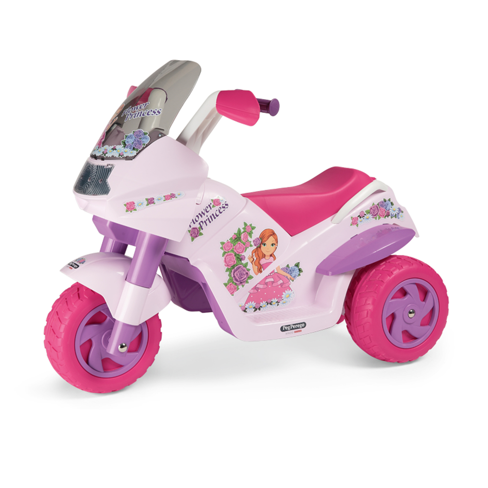 Motocicleta electrica Peg Perego Flower Princess 6V 2 ani + rozmov - 1