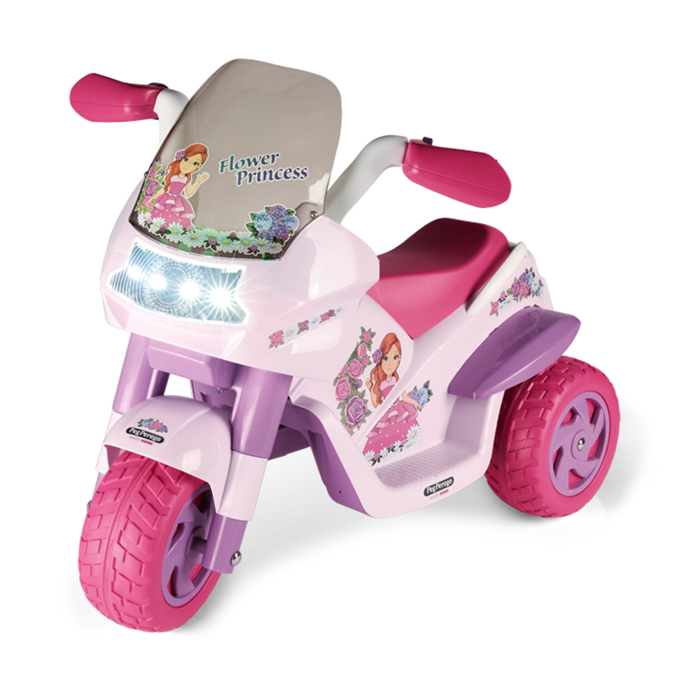 Motocicleta electrica Peg Perego Flower Princess 6V 2 ani + rozmov - 4