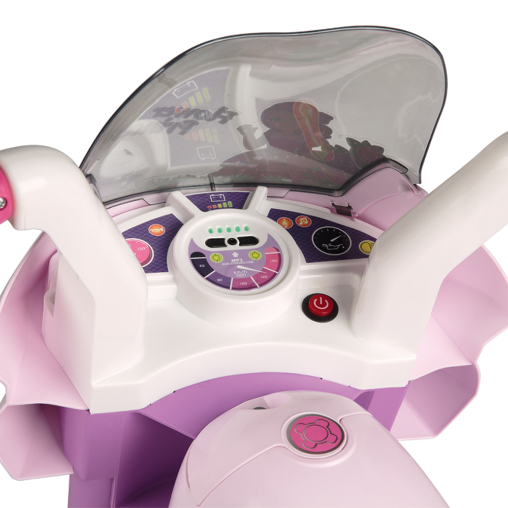 Motocicleta electrica Peg Perego Flower Princess 6V 2 ani + rozmov - 5