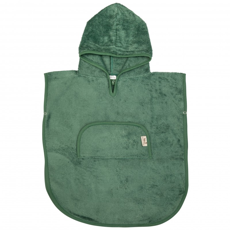 Poncho copii din bambus cu anchior si capsa aspen green - 1 | YEO