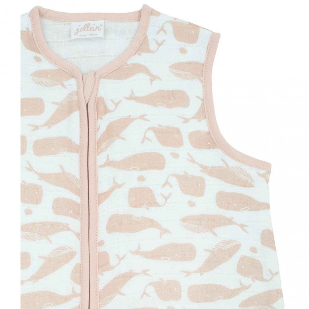 Sac de dormit jollein whales 110 cm roz