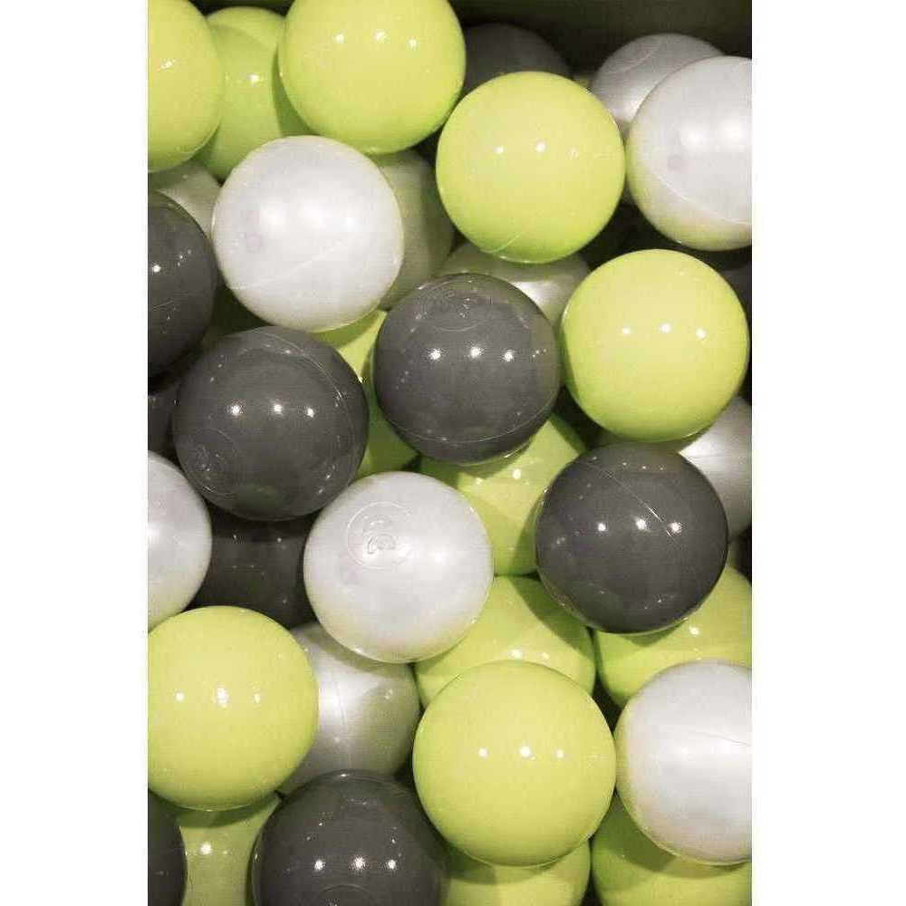 Set 200 bile din plastic colorate alb verde gri 7 cm Flumi Flumi imagine noua