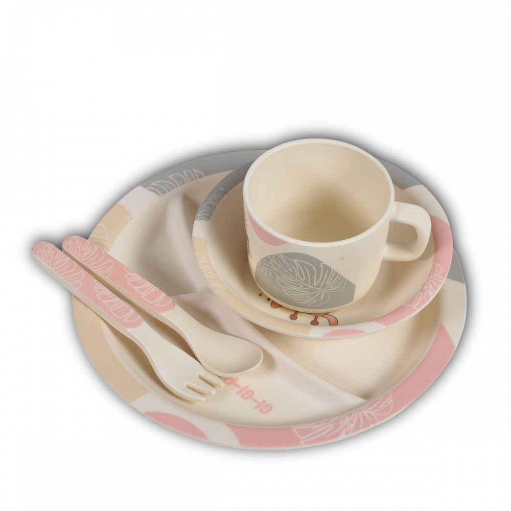 Set de masa cu 5 piese cangaroo savana pink