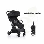 Carucior sport Cangaroo pana la 22kg cadru din aluminiu cu pliere compacta Autofold,spatar reglabil pana la pozitie de somn,roti EVA detasabile si husa de picioare inclusa Easy Fold Negru