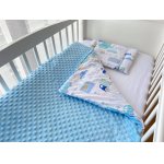 Lenjerie de pat pentru copii Blue Bubbles Blue Car 100 x 80 cm