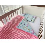Lenjerie de pat pentru copii maradalia pink stripes luna 100 x 80 cm