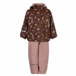 Set jacheta+pantaloni impermeabil cu fleece pentru vreme rece, ploaie si vant CeLaVi 100 cm Magic Mushrooms