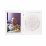 Kit mulaj Memory Frame cu rama foto 13x18 cm Baby HandPrint non-toxic alb