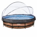 Piscina rotunda cu protectie Dome si pompa cu filtru Exit Toys - 360x76cm 12v