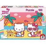 Puzzle 100 piese distractie la plaja Cu Kitty