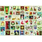 Puzzle 1000 piese christmas stamps