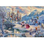 Puzzle 1000 piese disney beauty and the beasts winter enchantment