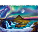 Puzzle Trefl crazy shapes aurora over iceland 600 piese dificile
