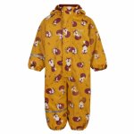 Costum intreg impermeabil captusit fleece pentru ploaie, vreme rece si vant CeLaVi 100 cm Red Fox