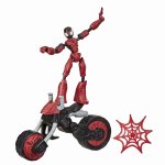 Figurina flexibila cu motocicleta Spiderman