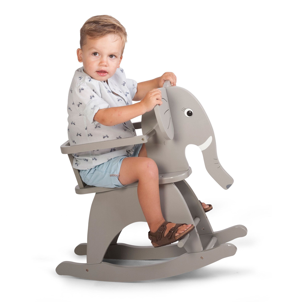 Balansoar din lemn 65x36x61 cm elefant Childhome - 2 | YEO