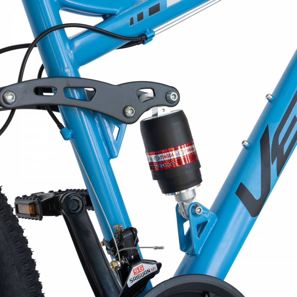 Bicicleta MTB-HT 27.5 inch Velors V2760D albastru cu design negru - 4