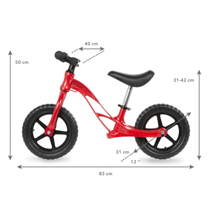 Bicicleta fara pedale cu cadru din magneziu Kidwell Rocky Red - 4