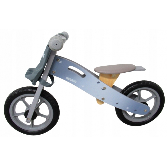 Bicicleta fara pedale din lemn cu roti din spuma eva R10 gri R-Sport Bicicleta imagine noua responsabilitatesociala.ro