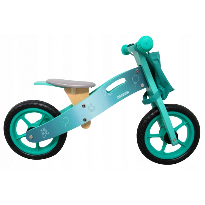 Bicicleta fara pedale din lemn cu roti din spuma eva R10 turcoaz R-Sport Bicicleta imagine noua responsabilitatesociala.ro