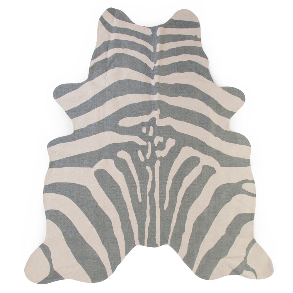 Covor bumbac 145x160 cm Zebra gri Childhome - 3