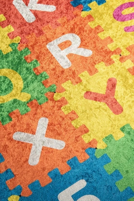 Covor antiderapant pentru copii Puzzle 100x150 cm - 2