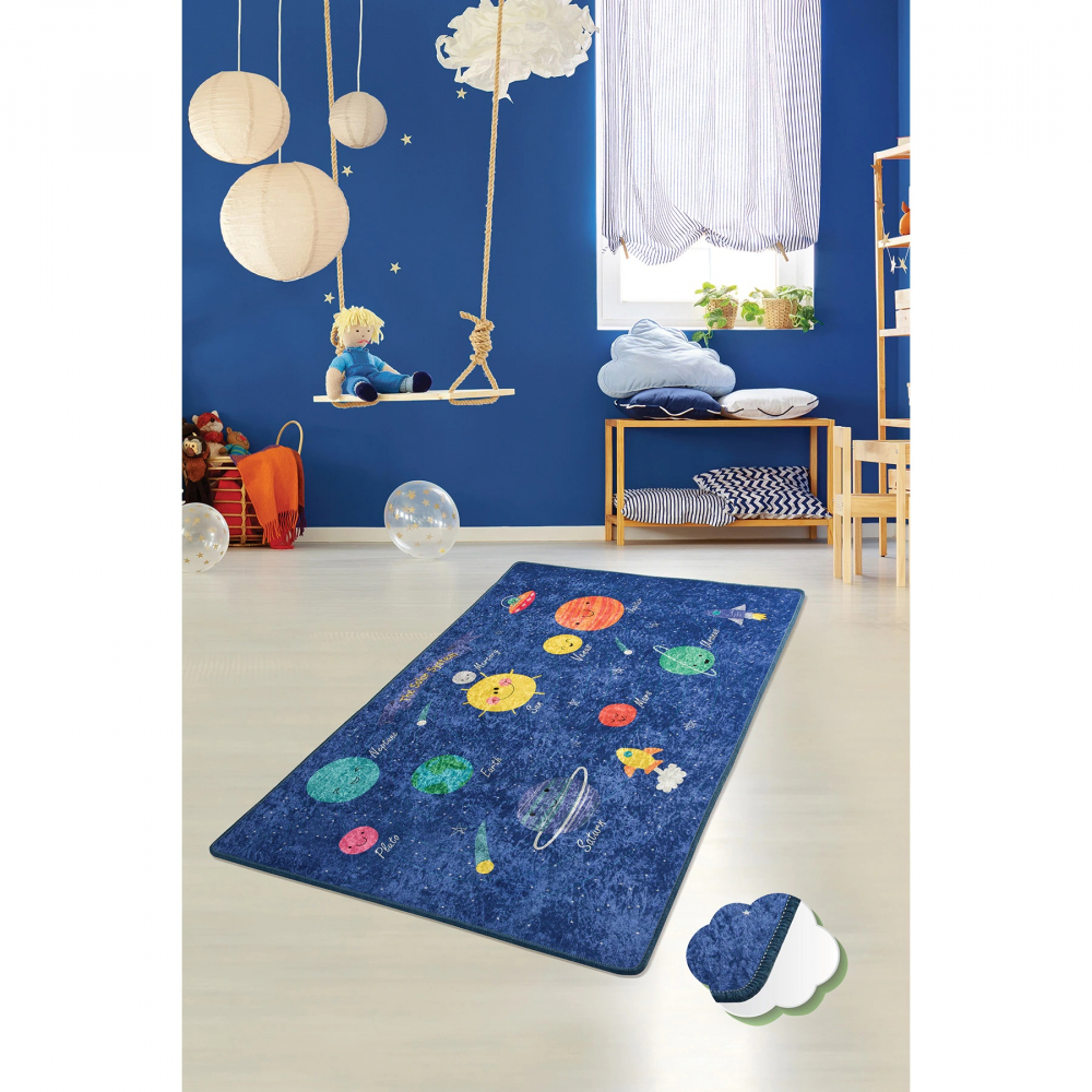 Covor antiderapant pentru copii Space 150x200 cm - 1 | YEO