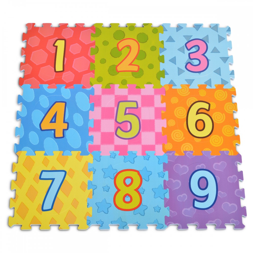 Covoras puzzle cu 9 piese din spuma Moni Numbers