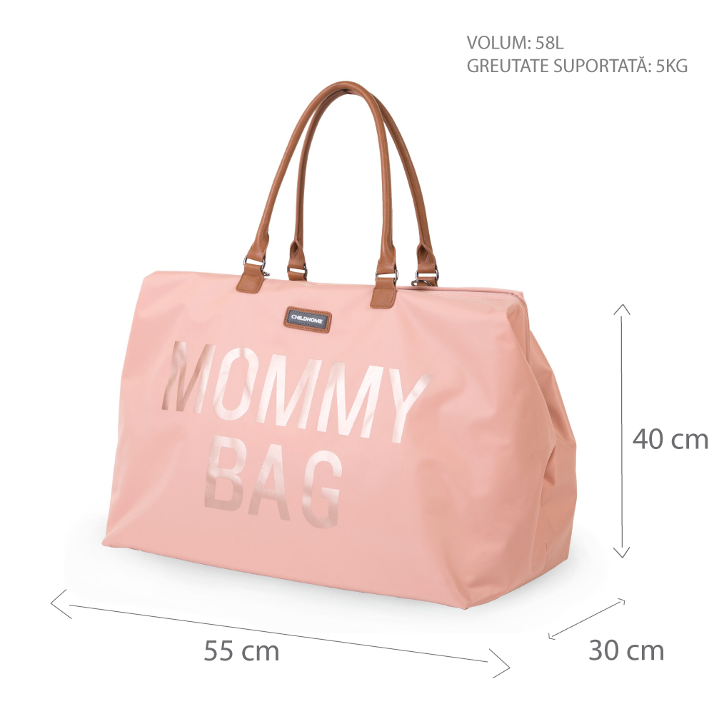 Geanta de infasat Mommy Bag roz Childhome - 3