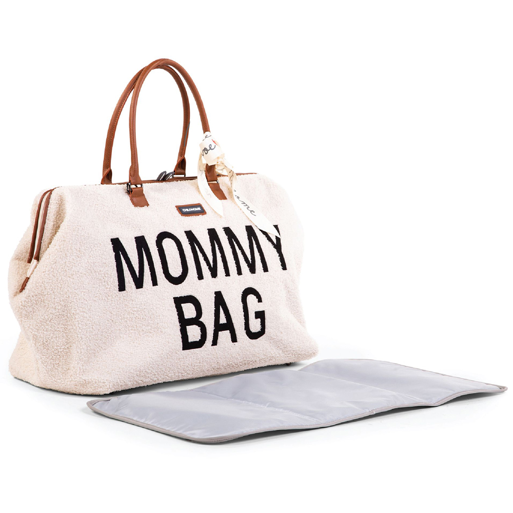 Geanta de infasat Mommy Bag teddy ecru Childhome - 1