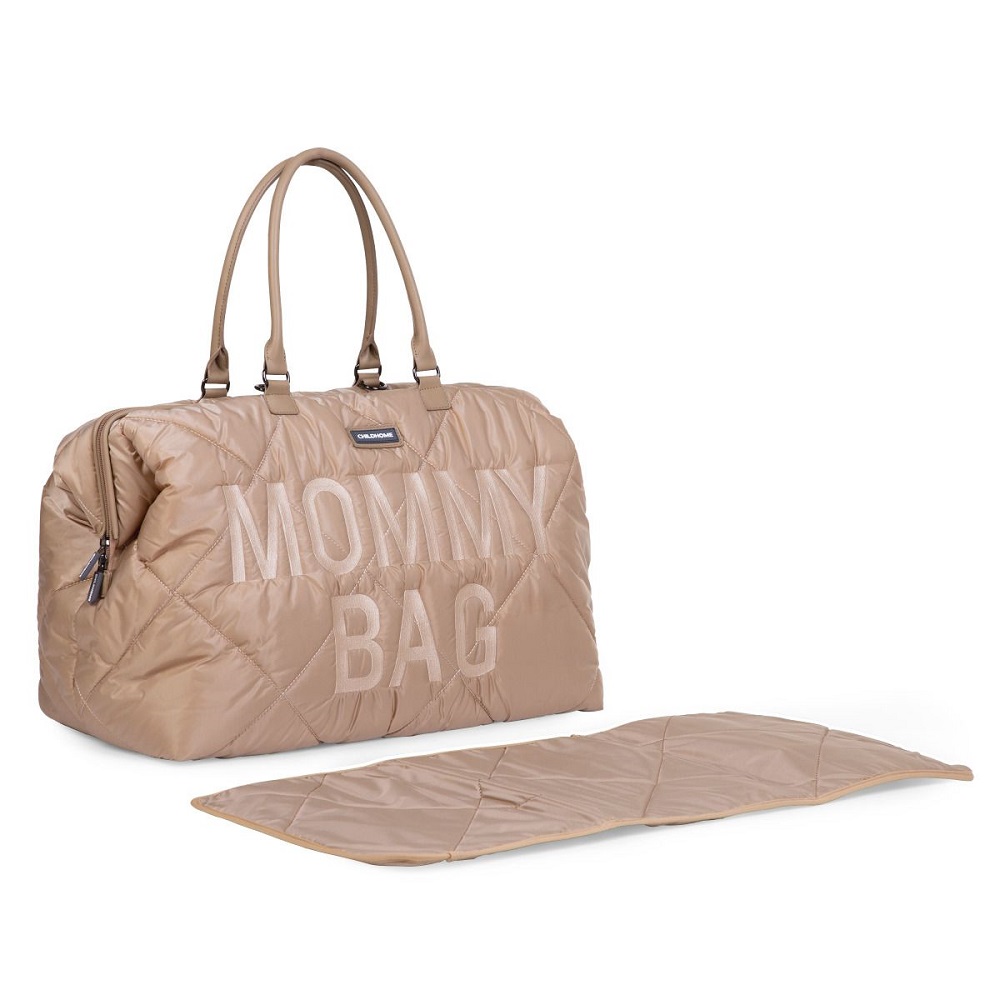 Geanta de infasat matlasata Mommy Bag bej Childhome - 1