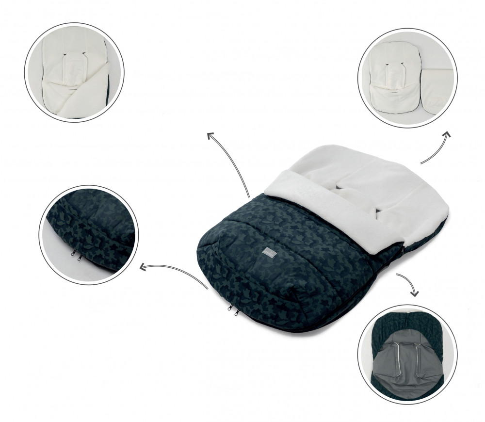 Sac de iarna 80 cm pentru scoica nuvita ovetto buggy gray velvet 9245